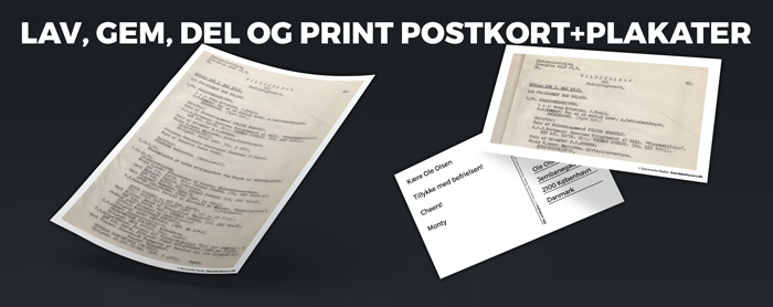 Plakat og postkort promoverings billede